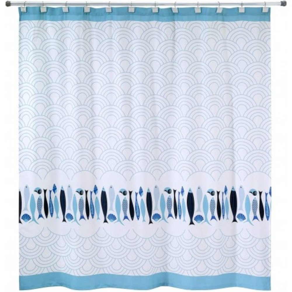New Jonathan Adler Mercer Shower Curtain MCM Fish